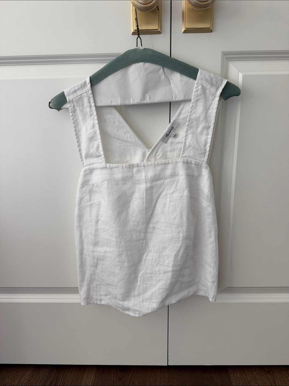 Madewell cross back linen top
